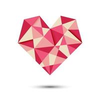 heart abstract polygon vector