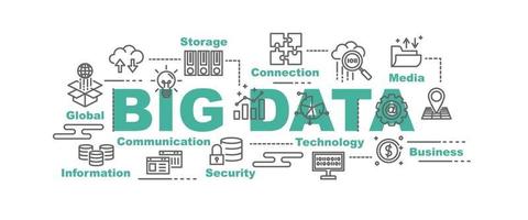 banner de vector de big data