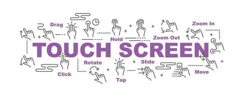 touch screen vector banner