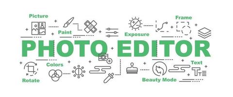 photo editor vector banner
