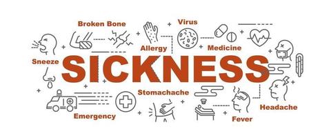 sickness vector banner