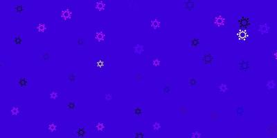 Light purple vector pattern with coronavirus elements.