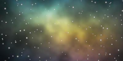 Dark Blue, Yellow vector texture with beautiful stars.