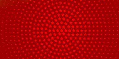 Light Red vector background with small and big stars.