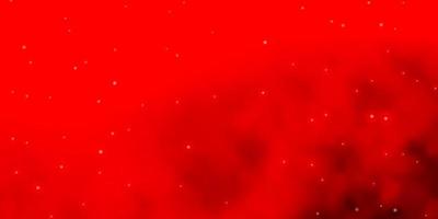 Light Red vector background with small and big stars.