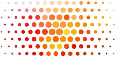 Light Red, Yellow vector background with spots.