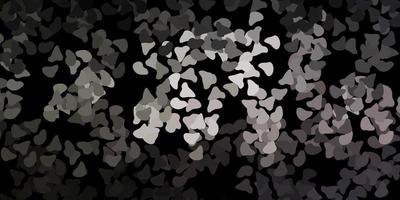Dark gray vector texture with memphis shapes.