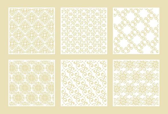 seamless die cut decorative pattern template