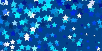 Light BLUE vector pattern with abstract stars.