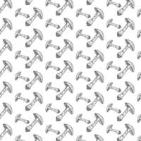 Mushrooms seamless pattern. vector