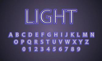 light font alphabet vector