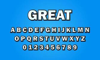great font alphabet vector