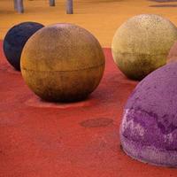 Colorful balls on the playground photo