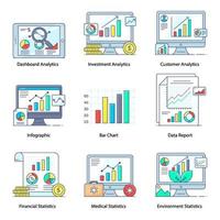 infografias y estadisticas vector