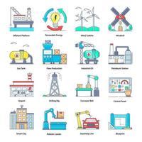 elementos de robótica industrial vector