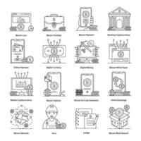 Bitcoin and Blockchain vector