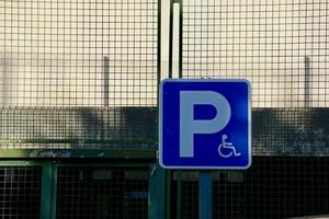 Wheelchair traffic signal on the road photo