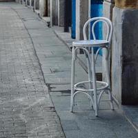 Chairs on the street photo