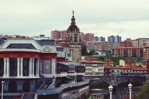 Building architecture in Bilbao city, Spain, travel destination photo