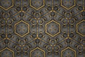 Golden abstract textured background, symmetric shapes and lines photo