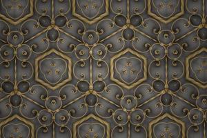 Golden abstract textured background, symmetric shapes and lines photo