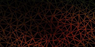 Dark green, yellow vector abstract triangle pattern.
