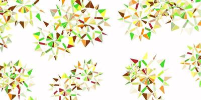 Light green, yellow vector template with ice snowflakes.