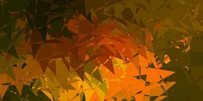 Dark green, yellow vector background with polygonal forms.