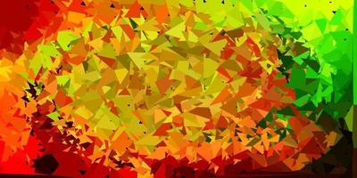 Light green, yellow vector triangle mosaic wallpaper.