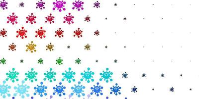 Light Multicolor vector pattern with coronavirus elements.