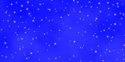 Light BLUE vector background with small and big stars.