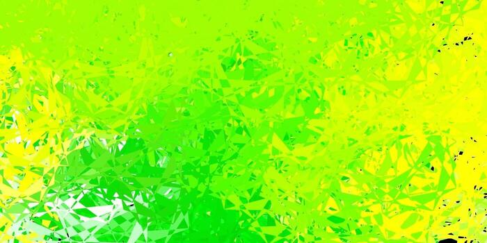 Light green, yellow vector texture with random triangles.