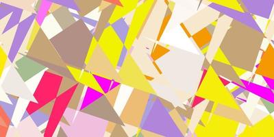 Light multicolor vector template with triangle shapes.