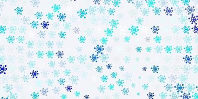 Light BLUE vector pattern with coronavirus elements.