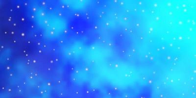 Light BLUE vector pattern with abstract stars.