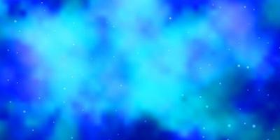 Light BLUE vector background with colorful stars.