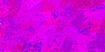 Dark pink, blue vector background with triangles.