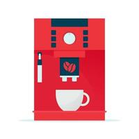 Coffee machine. Vector illustration in flat style, isolated on white background