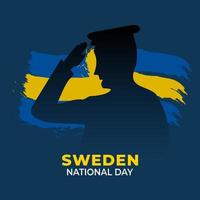 Sweden National Day. Celebrated annually on June 6 in Sweden. Happy national holiday of freedom. Swedish flag. vector