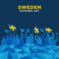 Sweden National Day. Celebrated annually on June 6 in Sweden. Happy national holiday of freedom. Swedish flag. vector