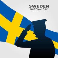 Sweden National Day. Celebrated annually on June 6 in Sweden. Happy national holiday of freedom. Swedish flag. vector