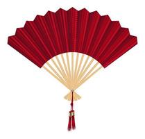 Chinese fan vector on a white background