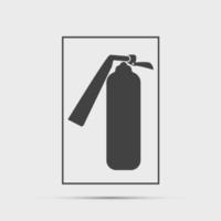 Icono de extintor de incendios sobre fondo blanco ilustración vectorial. vector