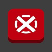 An image of a red cross X,Wrong mark icon,color red model 3D vector