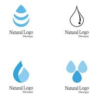 Diseño de ilustración de vector de plantilla de logotipo de gota de agua