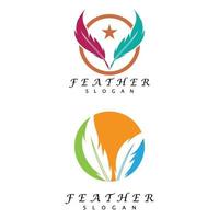 Feathers Logo Template vector symbol nature