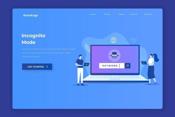 Incognito browsing illustration concept