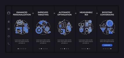 User behaviour analytics onboarding vector template