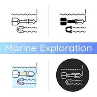 Marine magnetometer icon vector