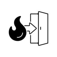 Emergency exit linear icon vector